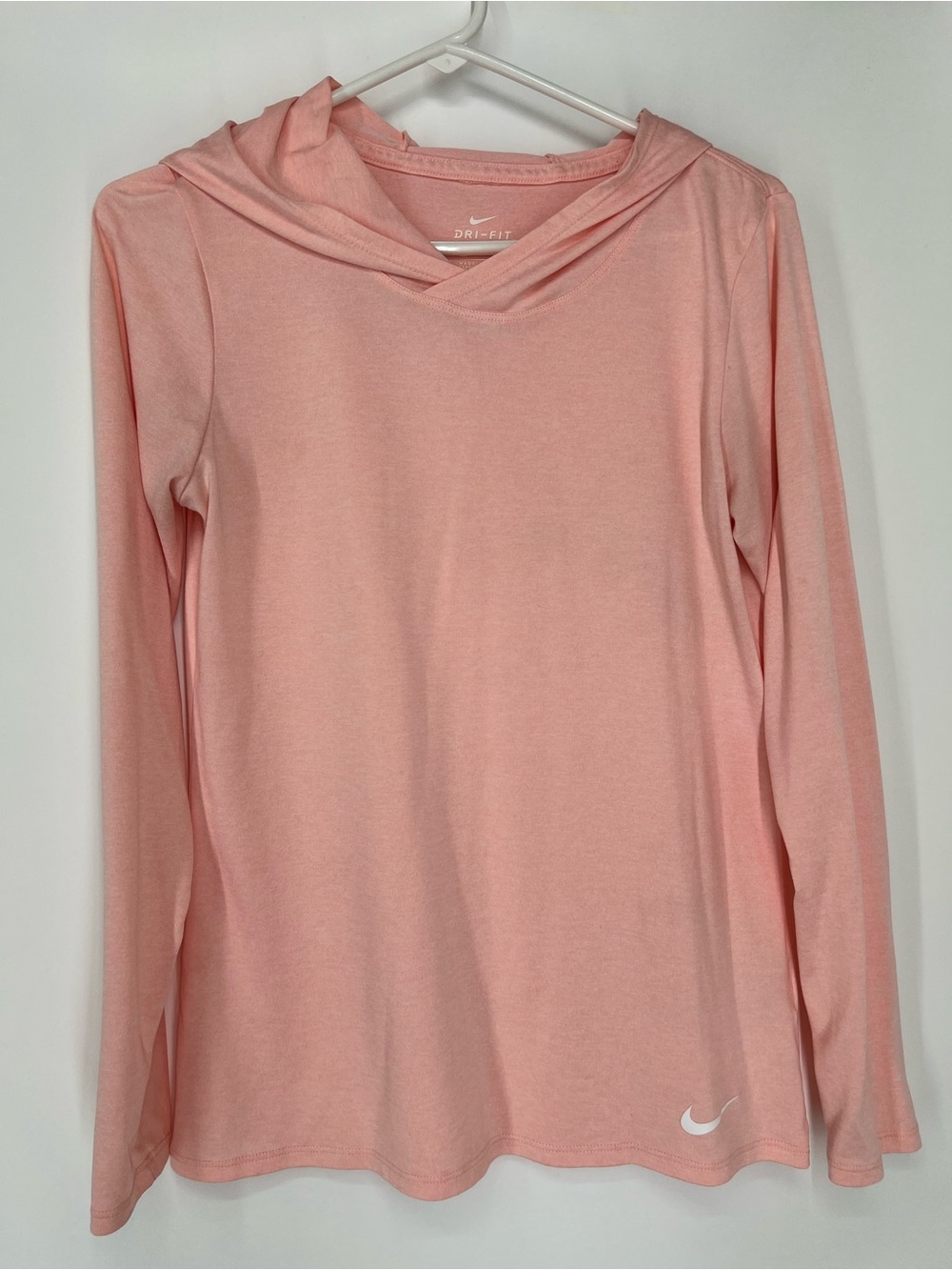 Nike Pink Dri-FIT Hooded Long-Sleeve Top